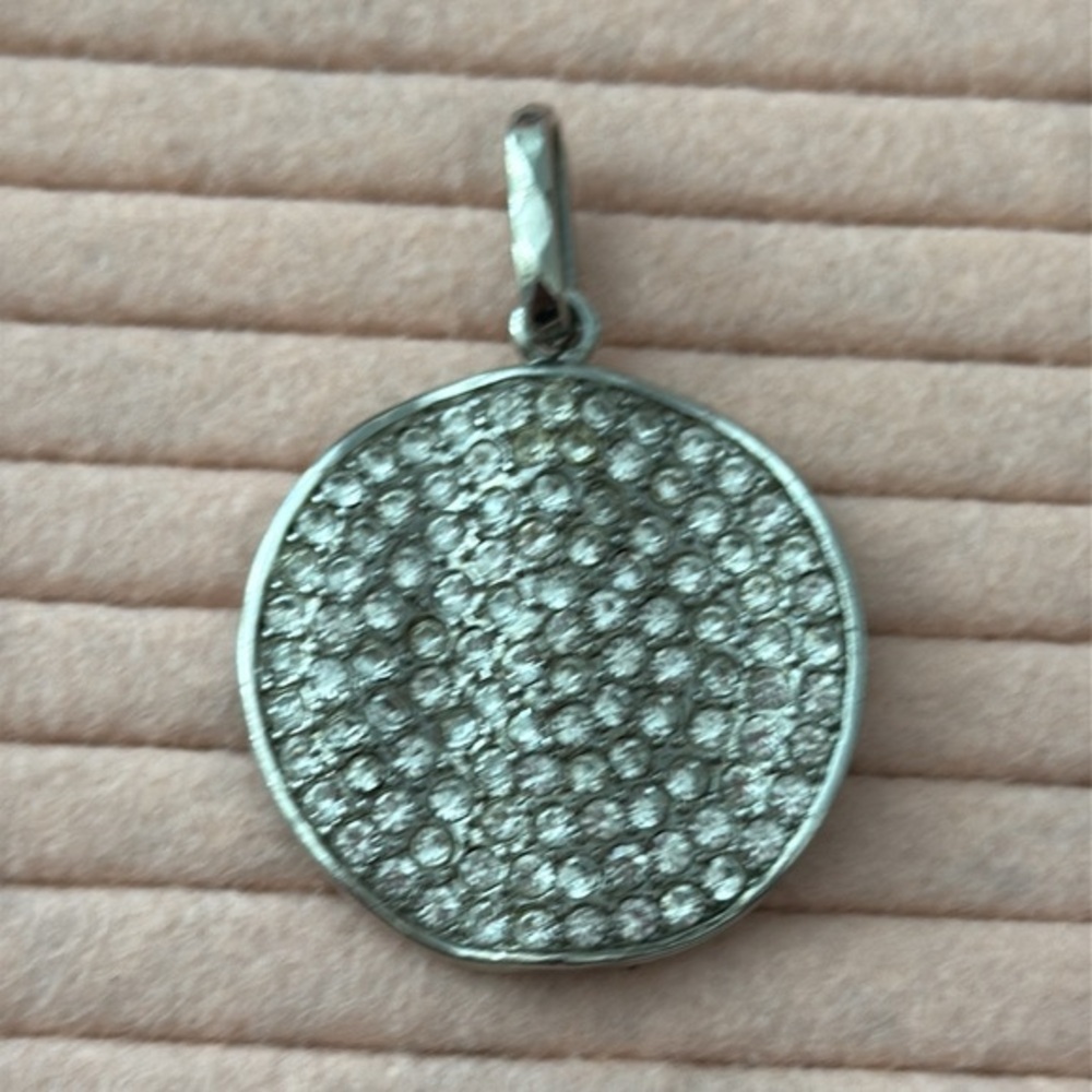 Vintage Silver Necklace with Sparkling Pendant